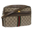GUCCI GG Supreme Web Sherry Line Shoulder Bag Beige Red 72 02 005 th4314