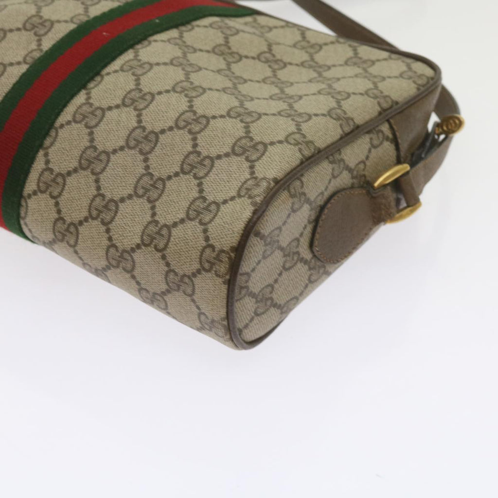 GUCCI GG Supreme Web Sherry Line Shoulder Bag Beige Red 72 02 005 th4314