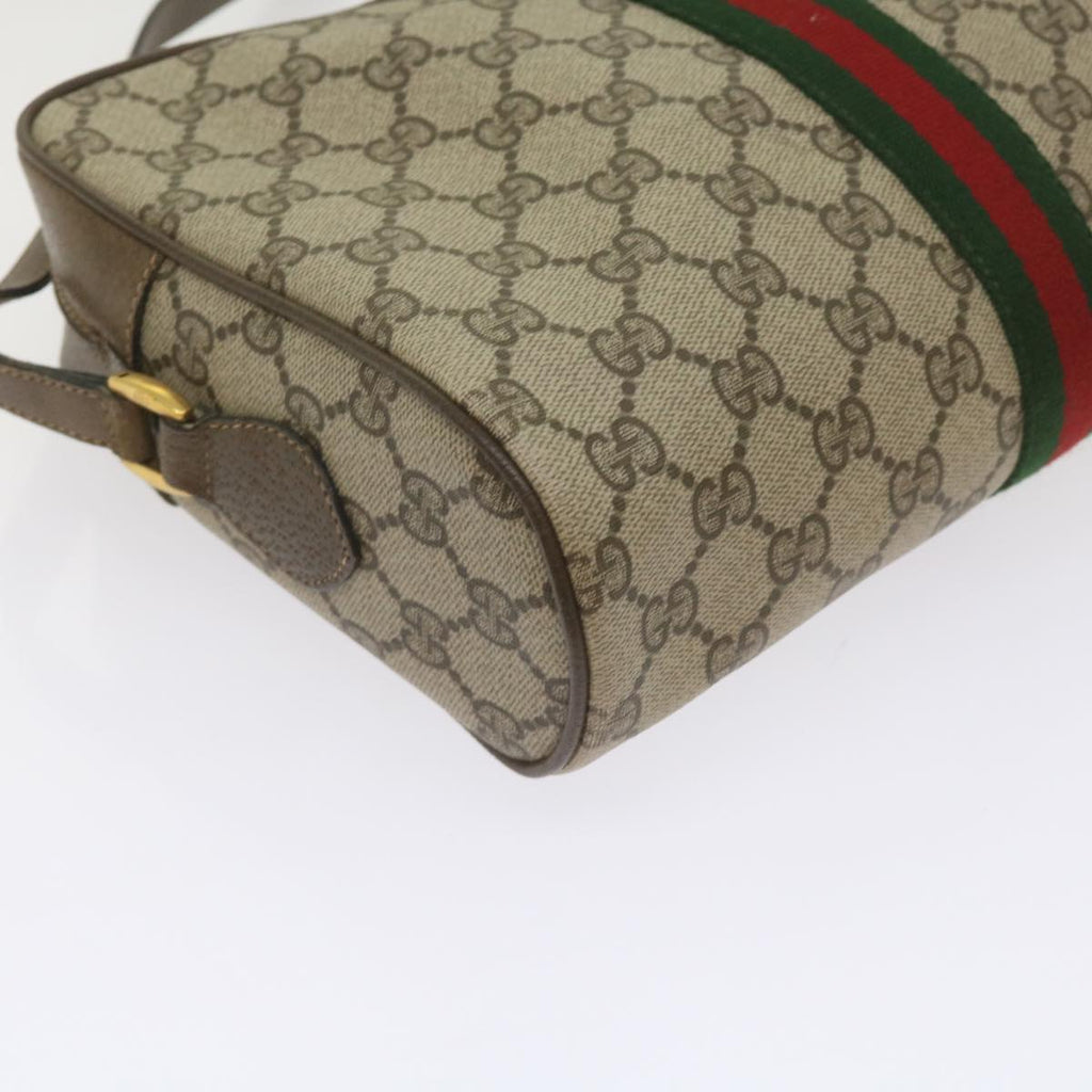 GUCCI GG Supreme Web Sherry Line Shoulder Bag Beige Red 72 02 005 th4314