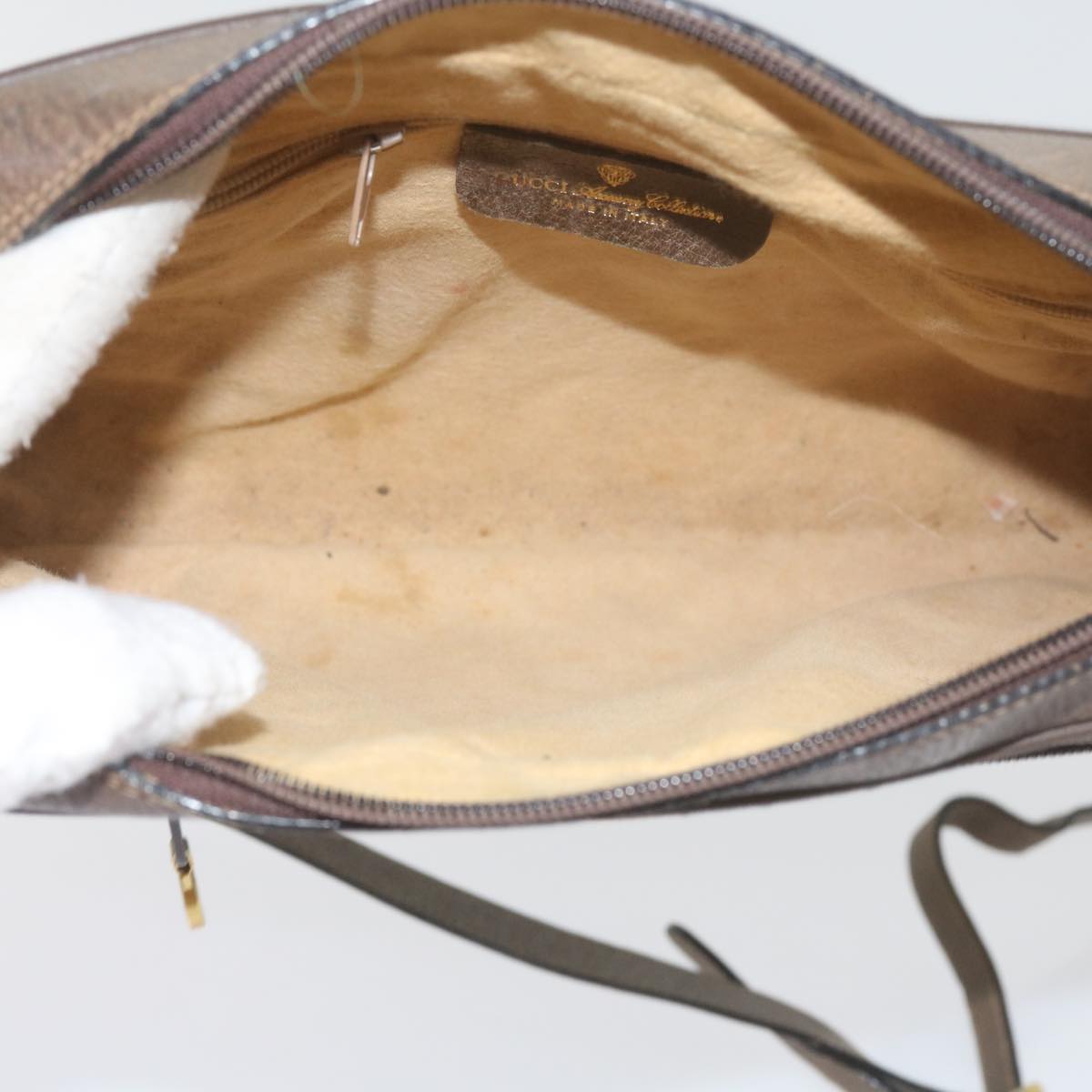 GUCCI GG Supreme Web Sherry Line Shoulder Bag Beige Red 72 02 005 th4314