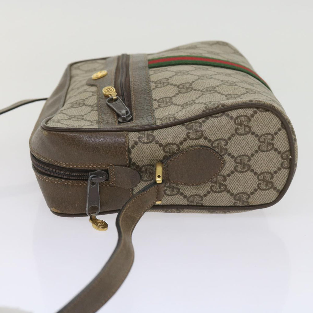 GUCCI GG Supreme Web Sherry Line Shoulder Bag Beige Red 72 02 005 th4314