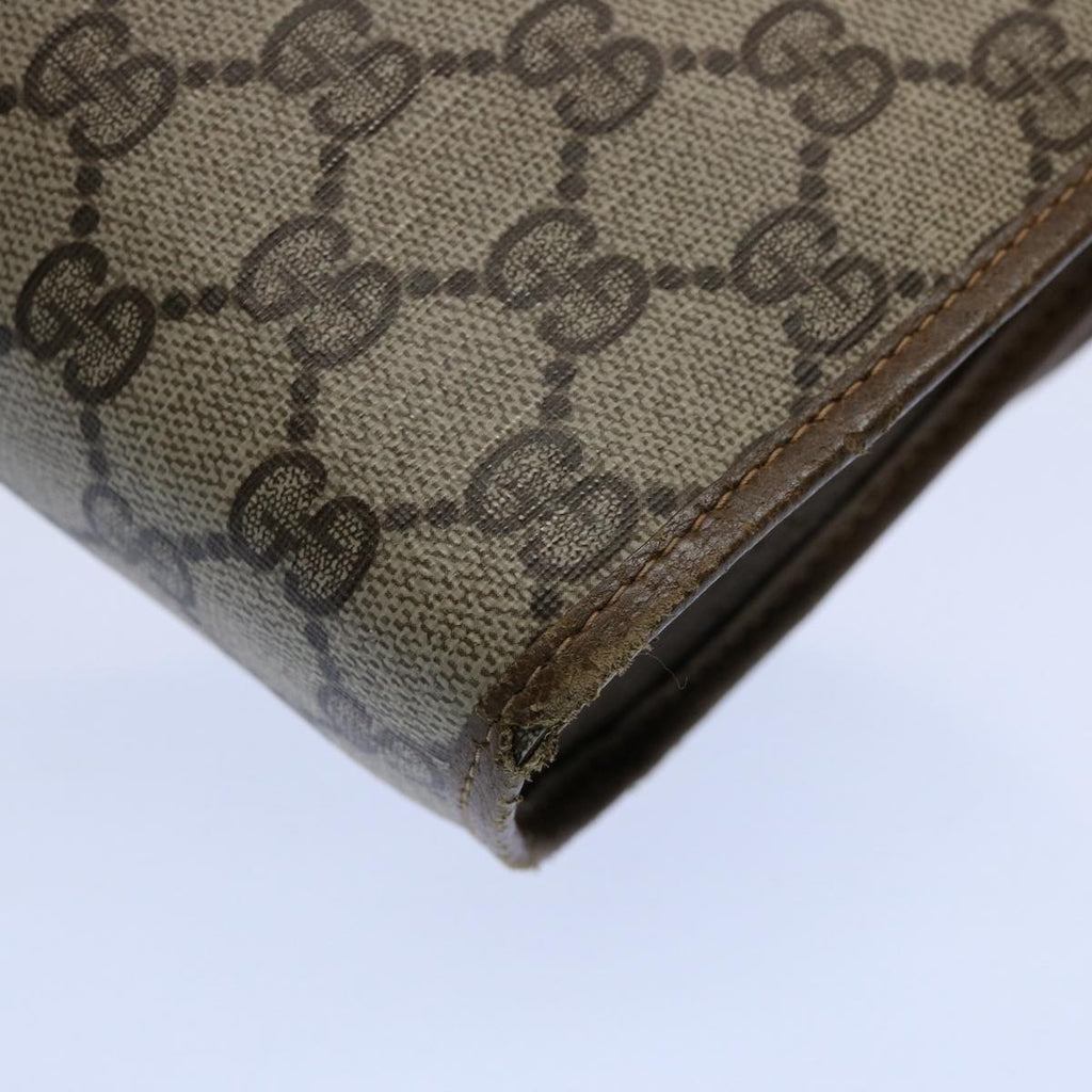 GUCCI GG Supreme Web Sherry Line Clutch Bag Beige Red 89 01 030 th4315