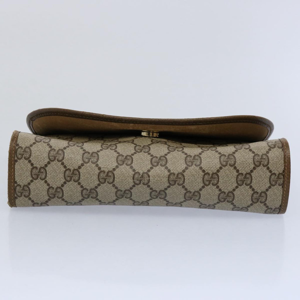 GUCCI GG Supreme Web Sherry Line Clutch Bag Beige Red 89 01 030 th4315