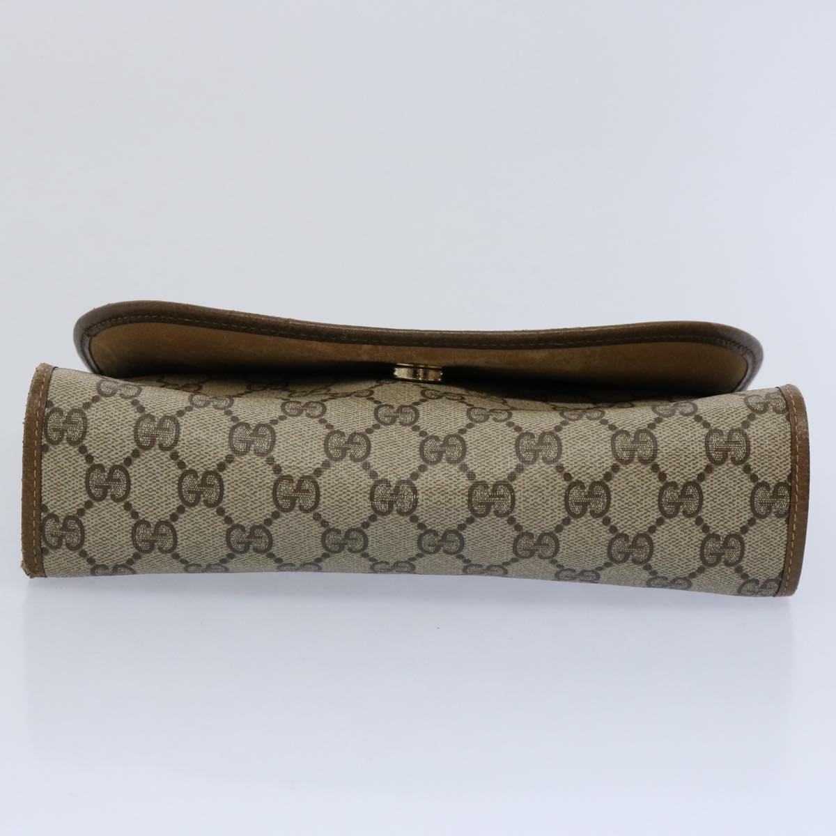 GUCCI GG Supreme Web Sherry Line Clutch Bag Beige Red 89 01 030 th4315