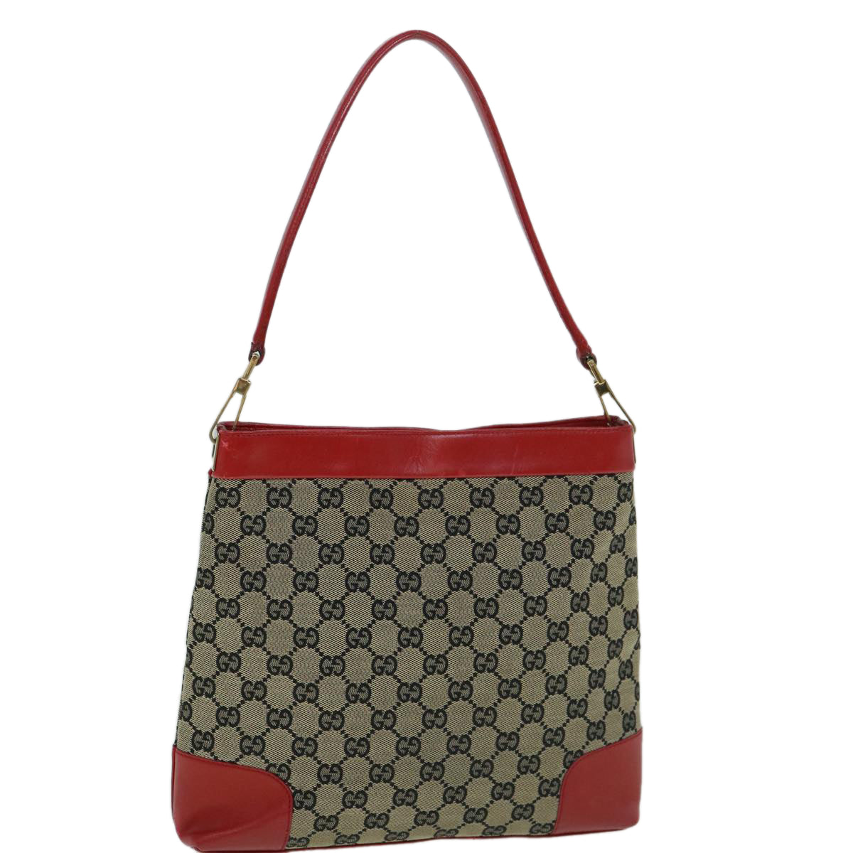 GUCCI GG Canvas Shoulder Bag Red Beige 001 4231 001998 th4317