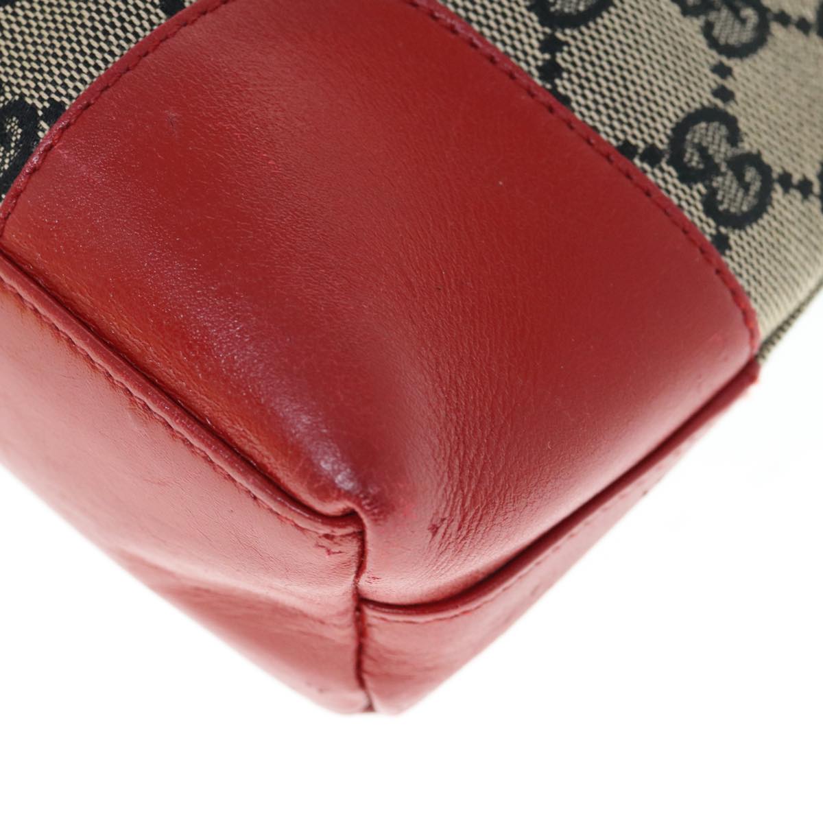 GUCCI GG Canvas Shoulder Bag Red Beige 001 4231 001998 th4317