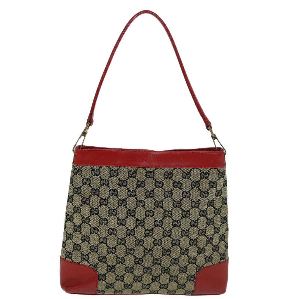 GUCCI GG Canvas Shoulder Bag Red Beige 001 4231 001998 th4317