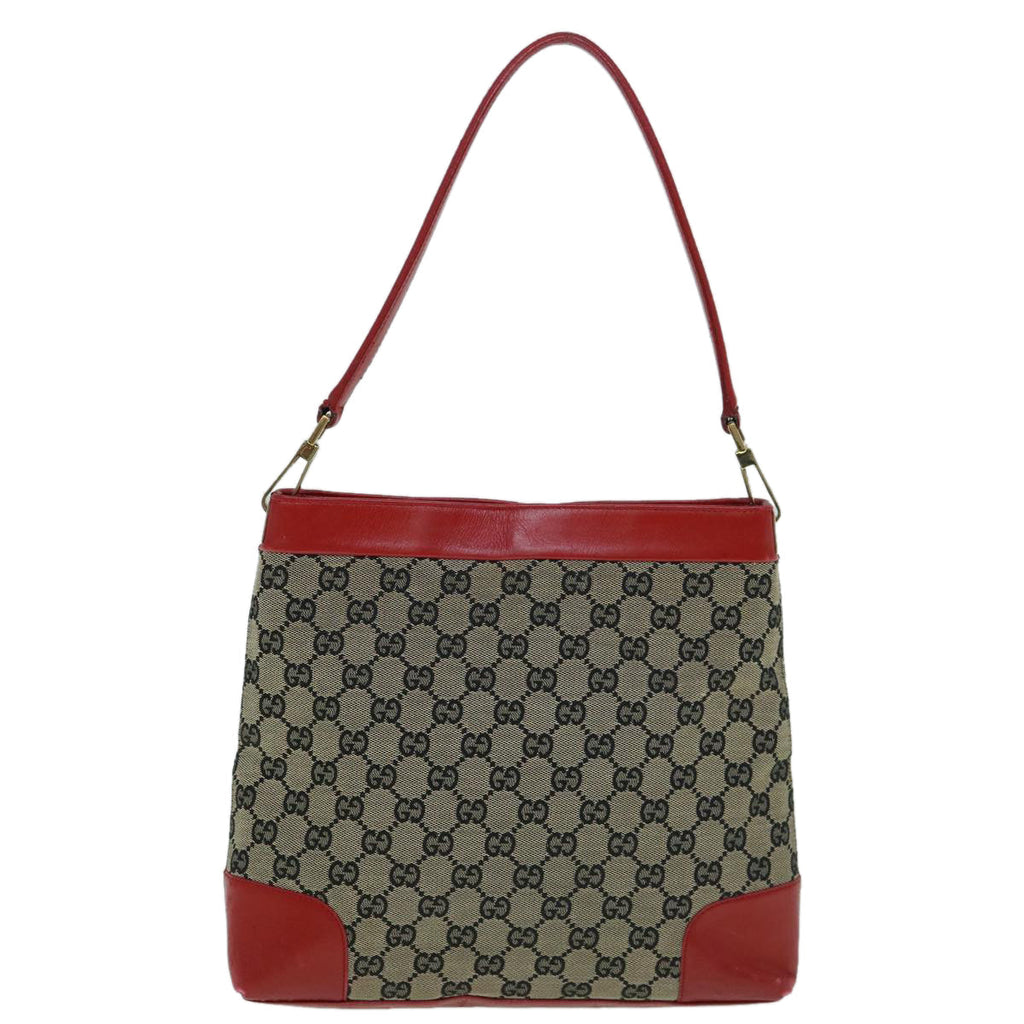 GUCCI GG Canvas Shoulder Bag Red Beige 001 4231 001998 th4317