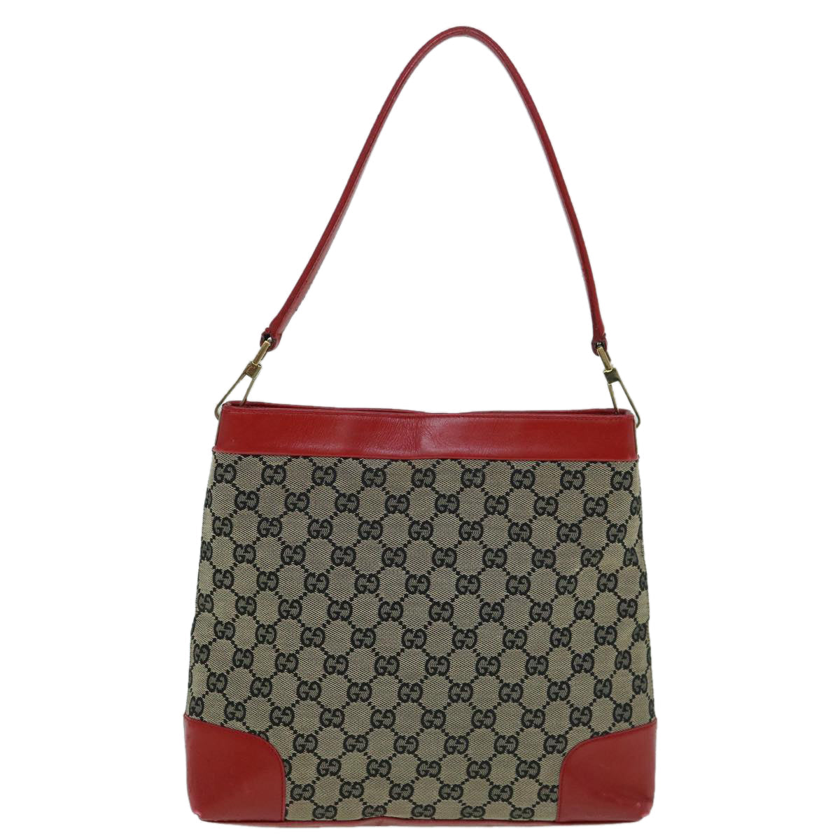 GUCCI GG Canvas Shoulder Bag Red Beige 001 4231 001998 th4317