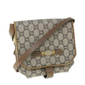GUCCI GG Plus Supreme Shoulder Bag PVC Leather Beige th4318