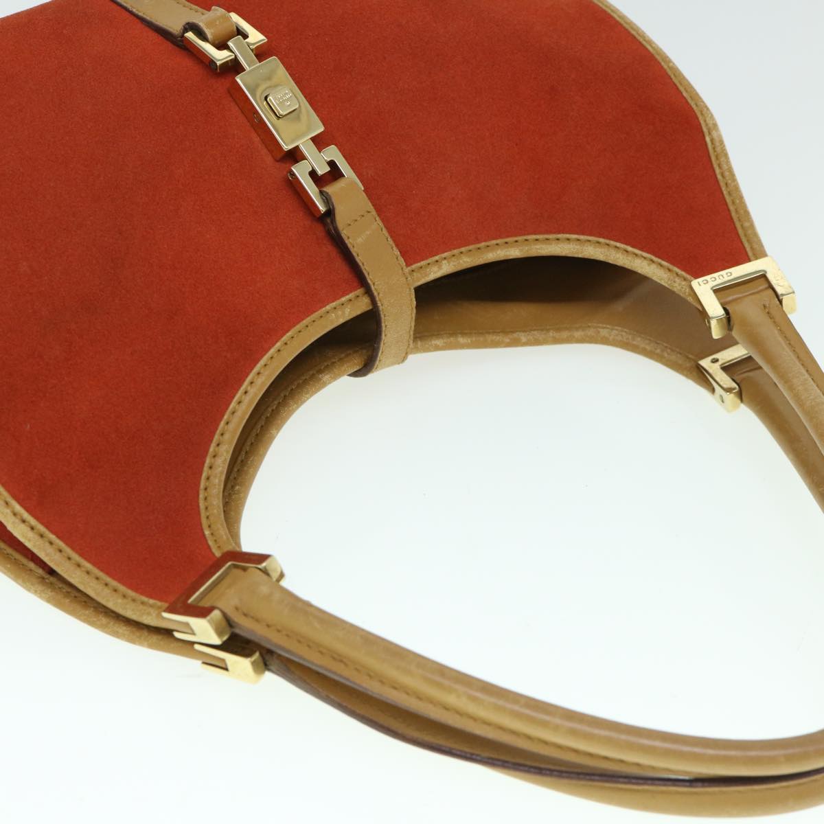 GUCCI Jackie Shoulder Bag Suede Orange 002 1068 001013 th4319