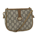 GUCCI GG Plus Supreme Shoulder Bag PVC Leather Beige th4329