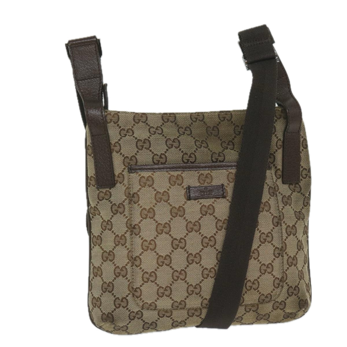GUCCI GG Canvas Shoulder Bag Beige 122793 th4336