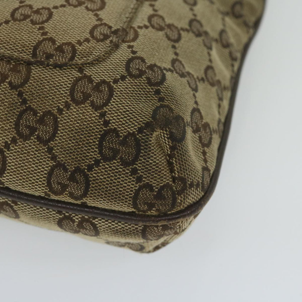 GUCCI GG Canvas Shoulder Bag Beige 122793 th4336