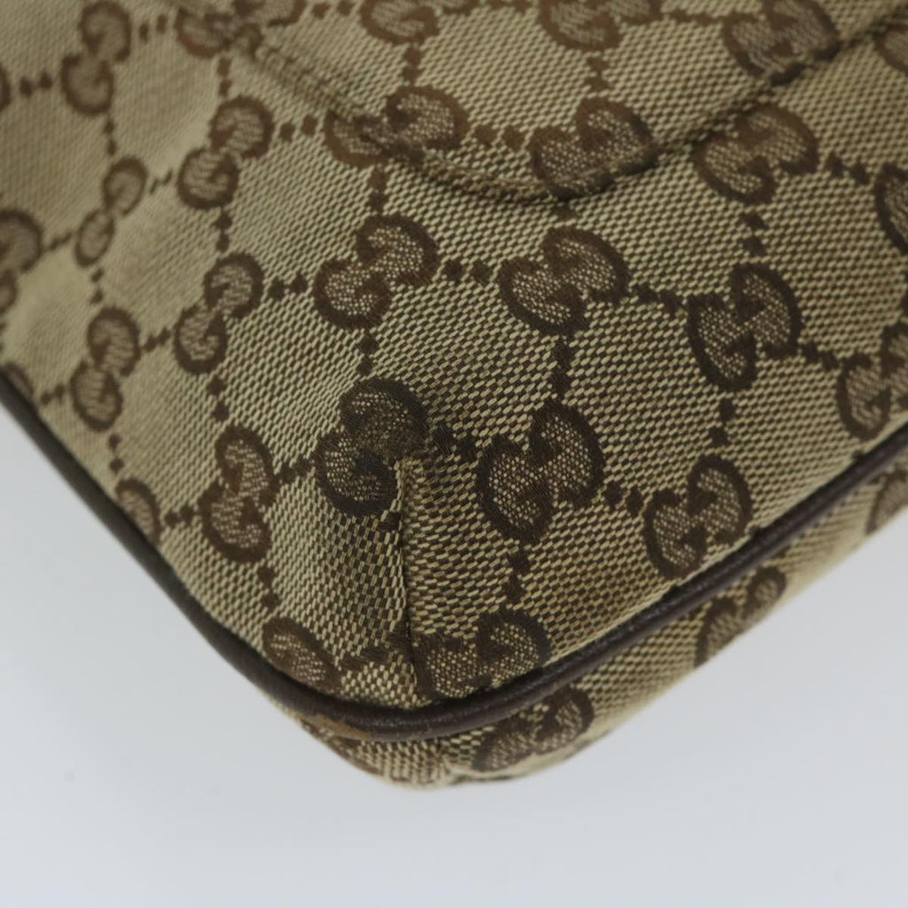 GUCCI GG Canvas Shoulder Bag Beige 122793 th4336