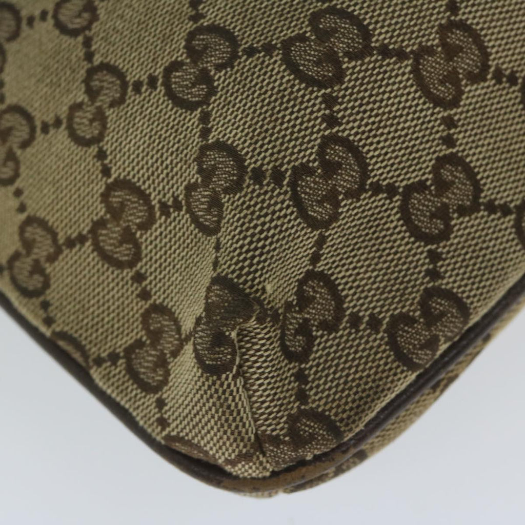 GUCCI GG Canvas Shoulder Bag Beige 122793 th4336