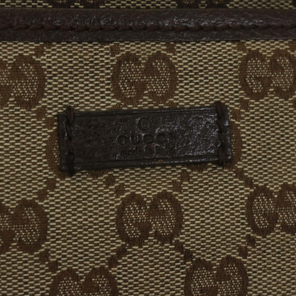 GUCCI GG Canvas Shoulder Bag Beige 122793 th4336