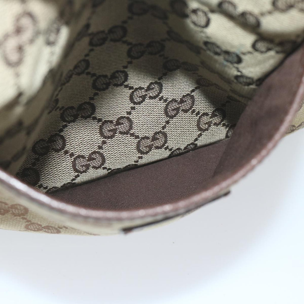 GUCCI GG Canvas Shoulder Bag Beige 122793 th4336