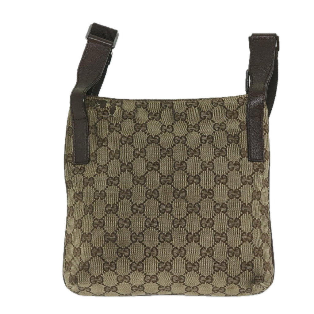 GUCCI GG Canvas Shoulder Bag Beige 122793 th4336