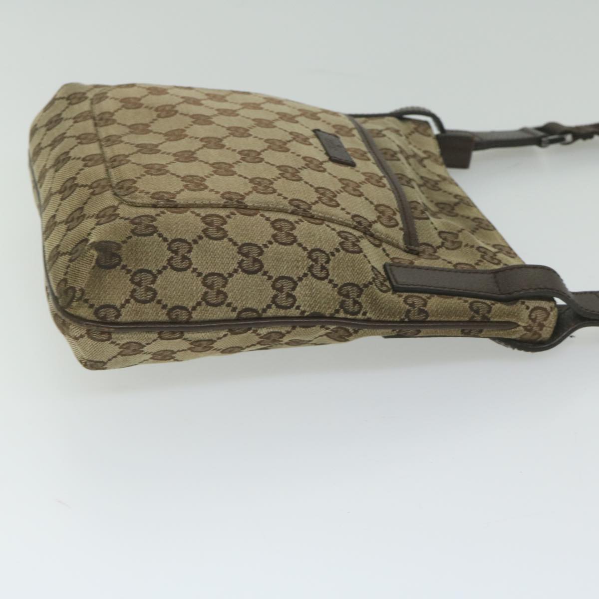 GUCCI GG Canvas Shoulder Bag Beige 122793 th4336