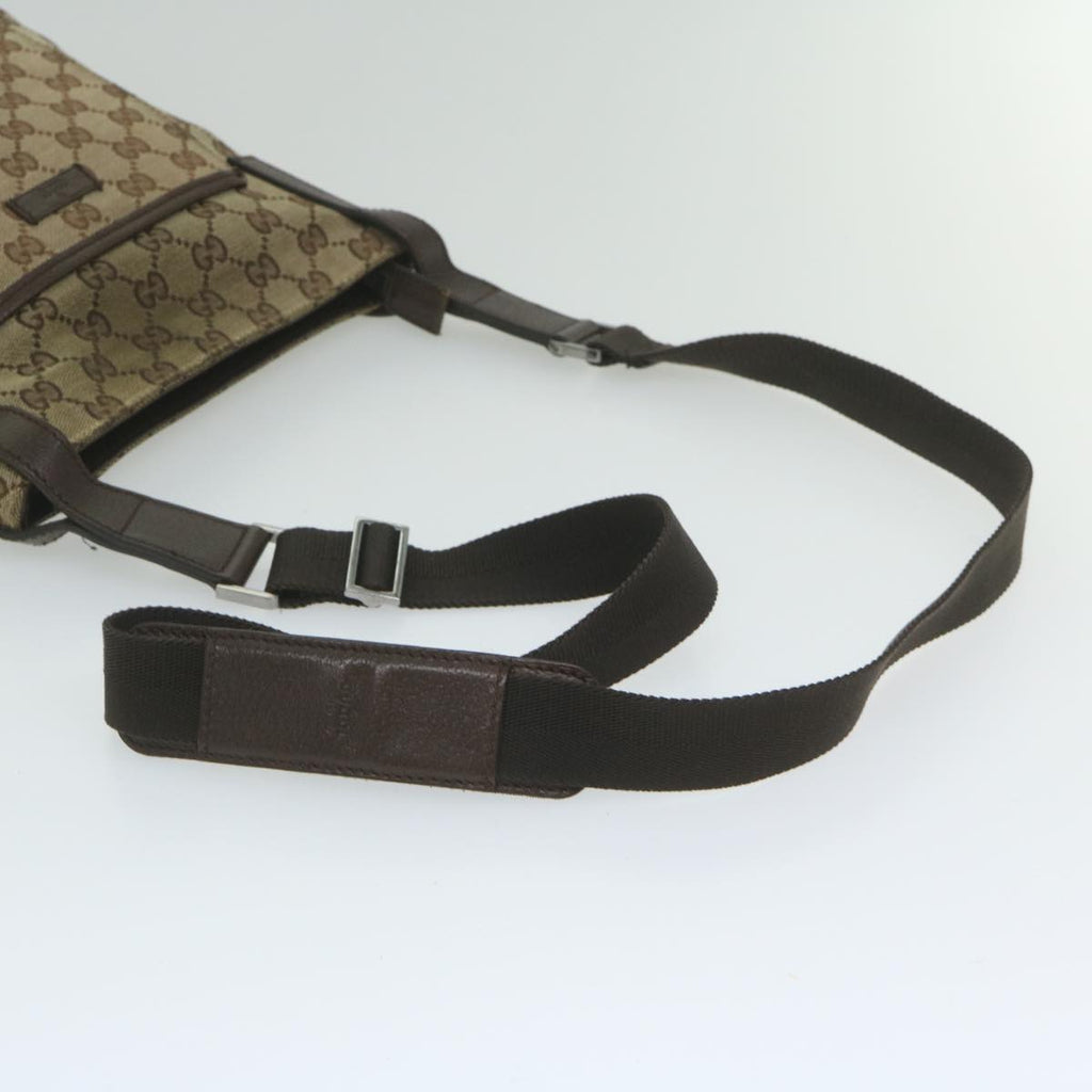 GUCCI GG Canvas Shoulder Bag Beige 122793 th4336