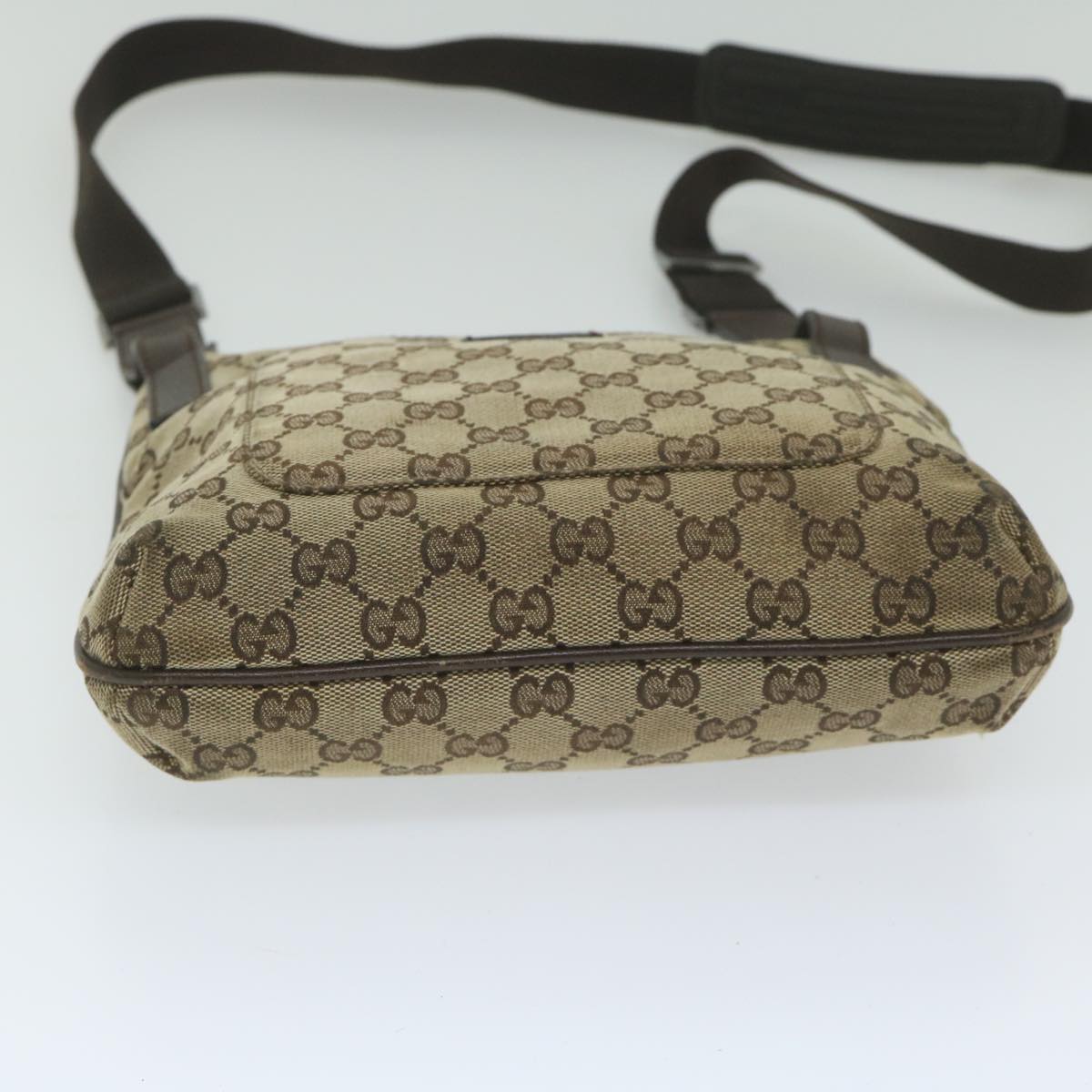 GUCCI GG Canvas Shoulder Bag Beige 122793 th4336