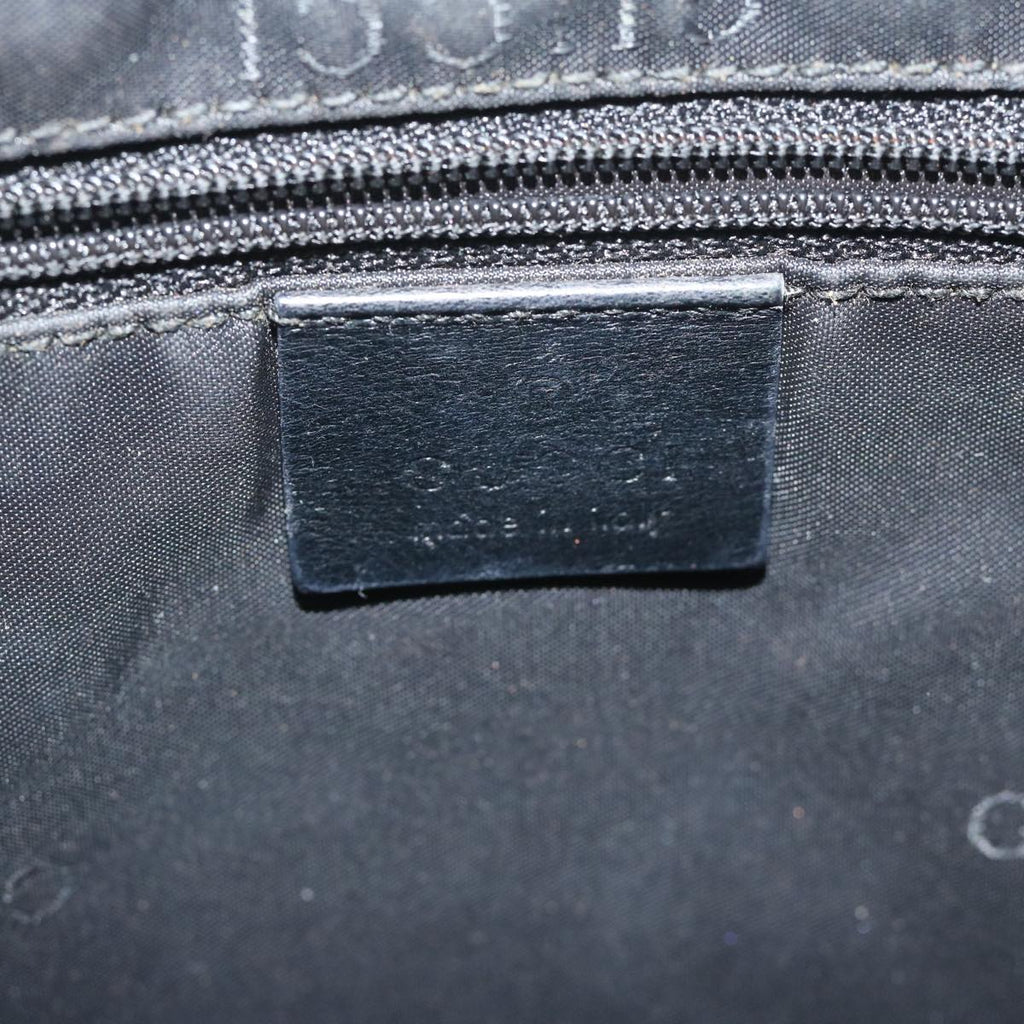 GUCCI Bamboo Hand Bag Leather Black 001 4058 2404 th4342
