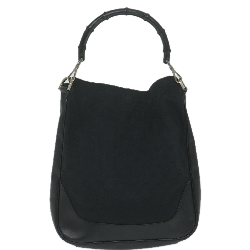 GUCCI Bamboo Hand Bag Leather Black 001 4058 2404 th4342