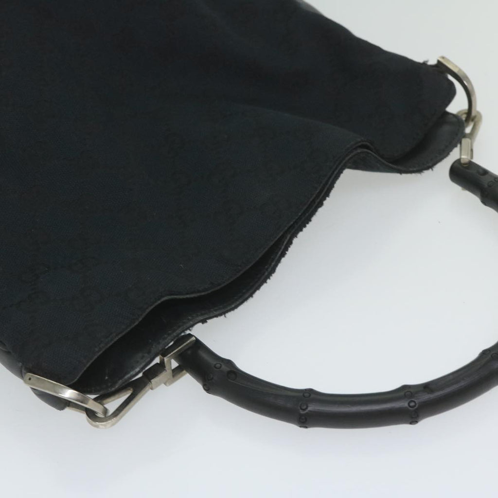 GUCCI Bamboo Hand Bag Leather Black 001 4058 2404 th4342