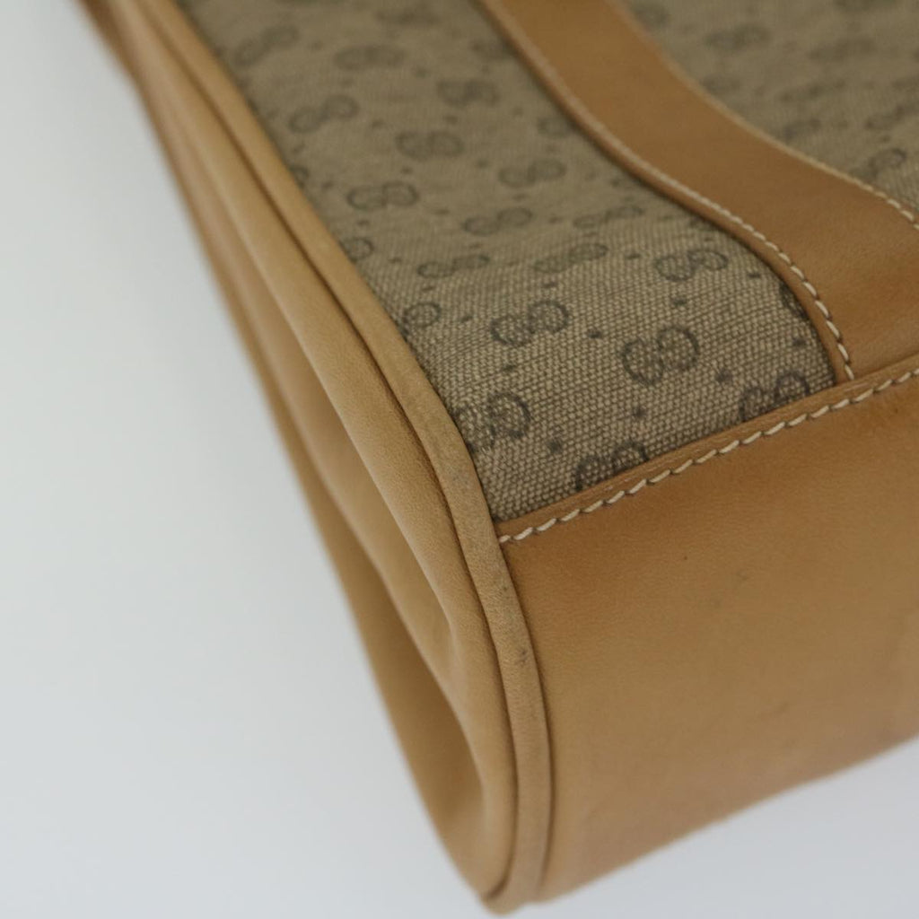 GUCCI Micro GG Supreme Hand Bag PVC Leather Beige 000 46 4857 th4354