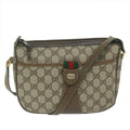GUCCI GG Supreme Web Sherry Line Shoulder Bag Beige Red 14 02 032 th4355