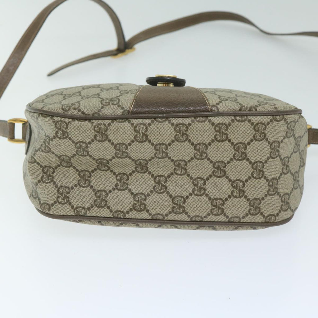 GUCCI GG Supreme Web Sherry Line Shoulder Bag Beige Red 14 02 032 th4355