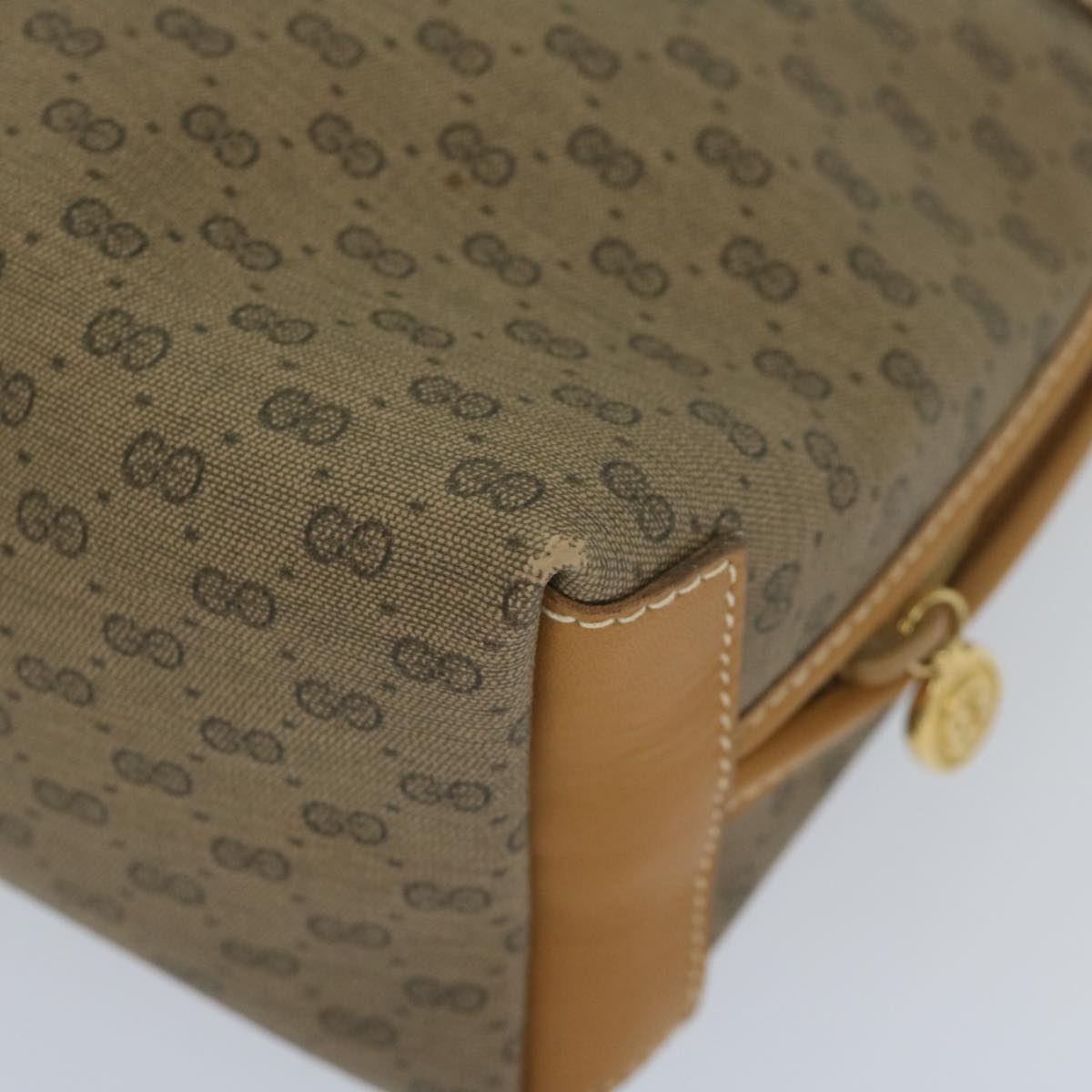 GUCCI Micro GG Supreme Clutch Bag PVC Leather Beige 014 58 0198 th4358