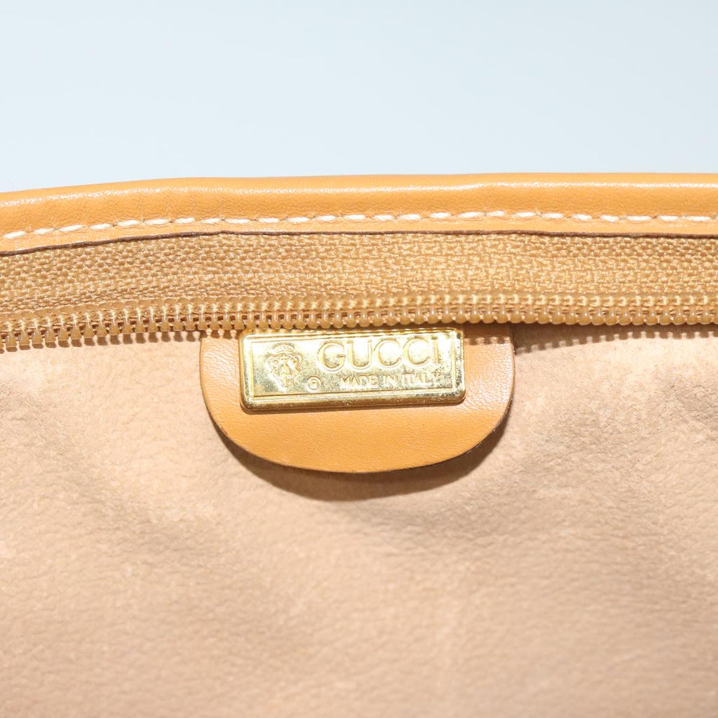GUCCI Micro GG Supreme Clutch Bag PVC Leather Beige 014 58 0198 th4358