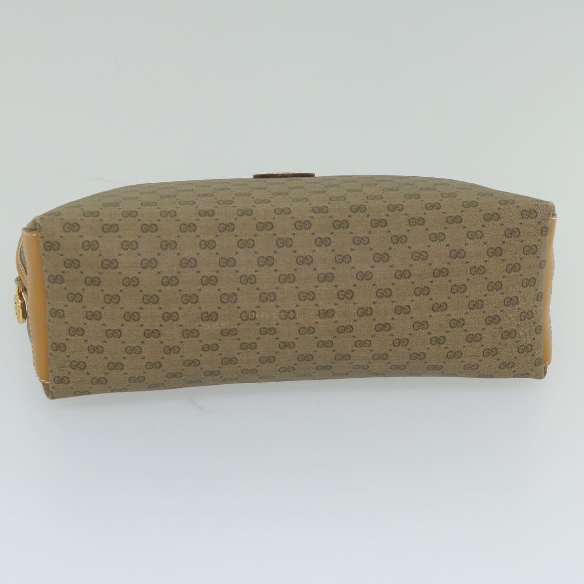 GUCCI Micro GG Supreme Clutch Bag PVC Leather Beige 014 58 0198 th4358