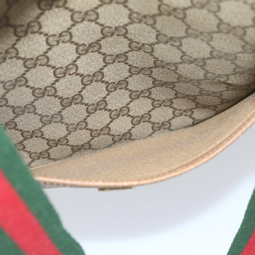 GUCCI GG Supreme Web Sherry Line Tote Bag Beige Red Green 39 02 003 th4362