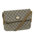 GUCCI GG Plus Supreme Shoulder Bag PVC Leather Beige th4389
