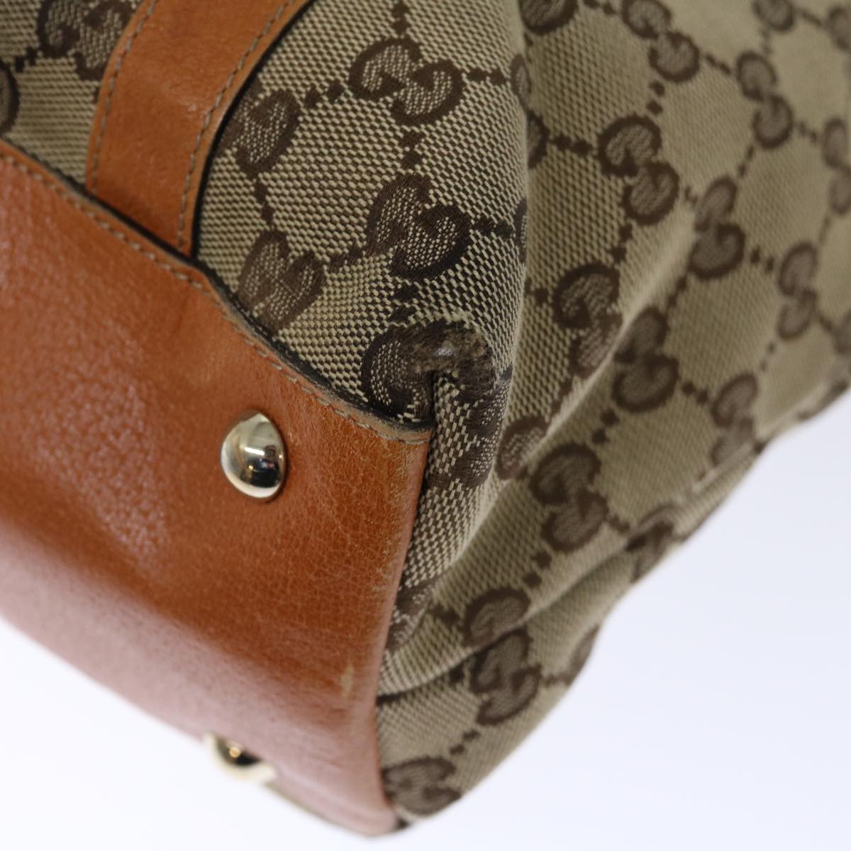 GUCCI GG Canvas Abbey Tote Bag Beige 141470 th4806
