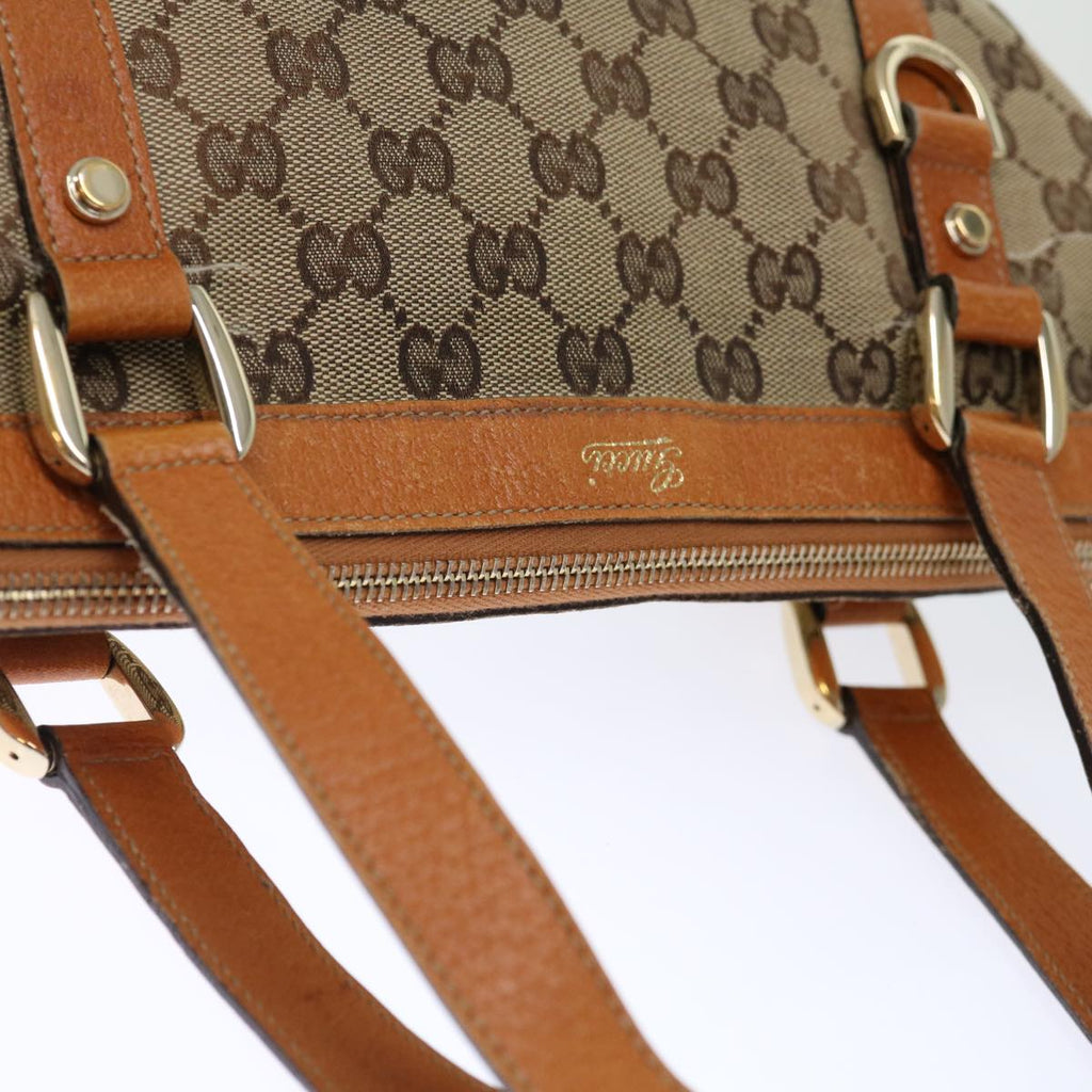 GUCCI GG Canvas Abbey Tote Bag Beige 141470 th4806