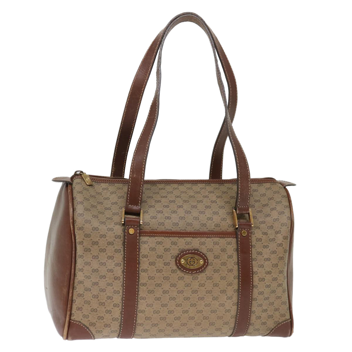 GUCCI Micro GG Supreme Shoulder Bag PVC Beige th4821