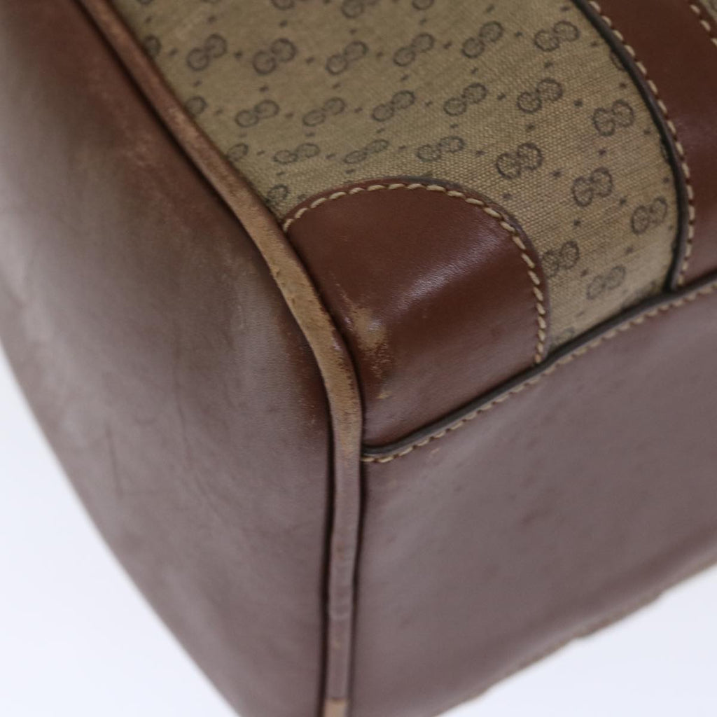 GUCCI Micro GG Supreme Shoulder Bag PVC Beige th4821