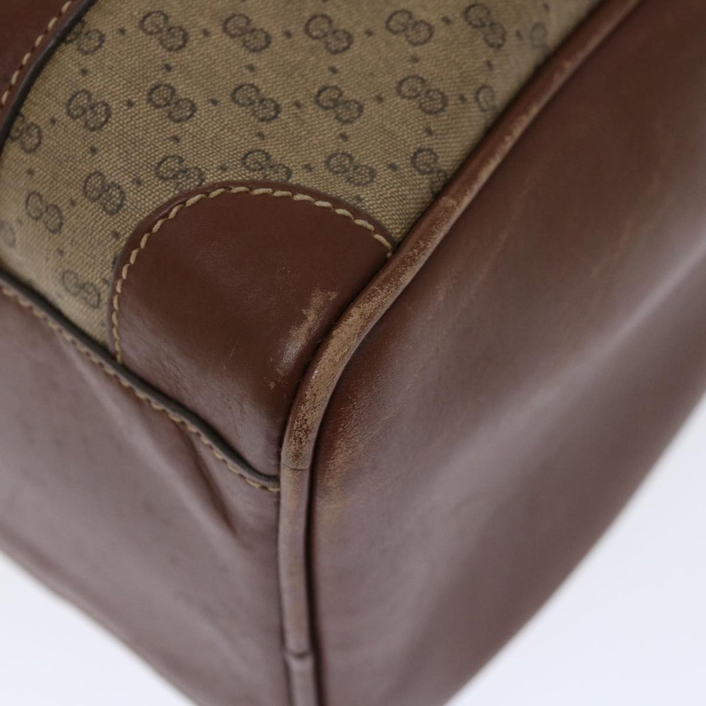 GUCCI Micro GG Supreme Shoulder Bag PVC Beige th4821