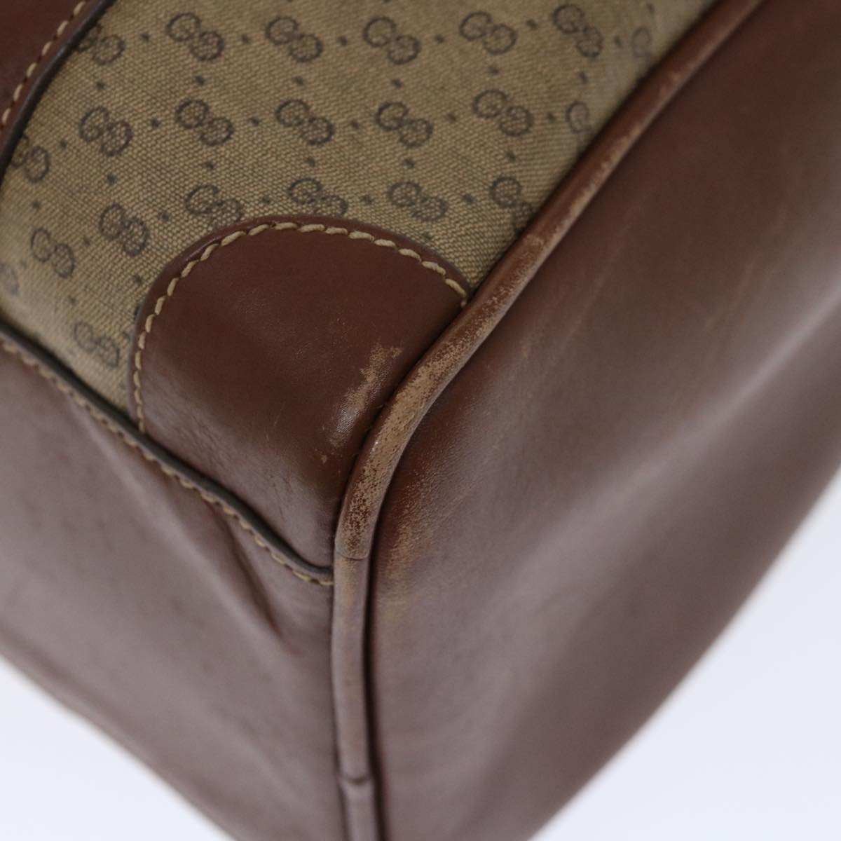 GUCCI Micro GG Supreme Shoulder Bag PVC Beige th4821