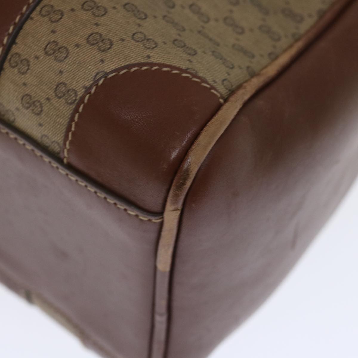 GUCCI Micro GG Supreme Shoulder Bag PVC Beige th4821