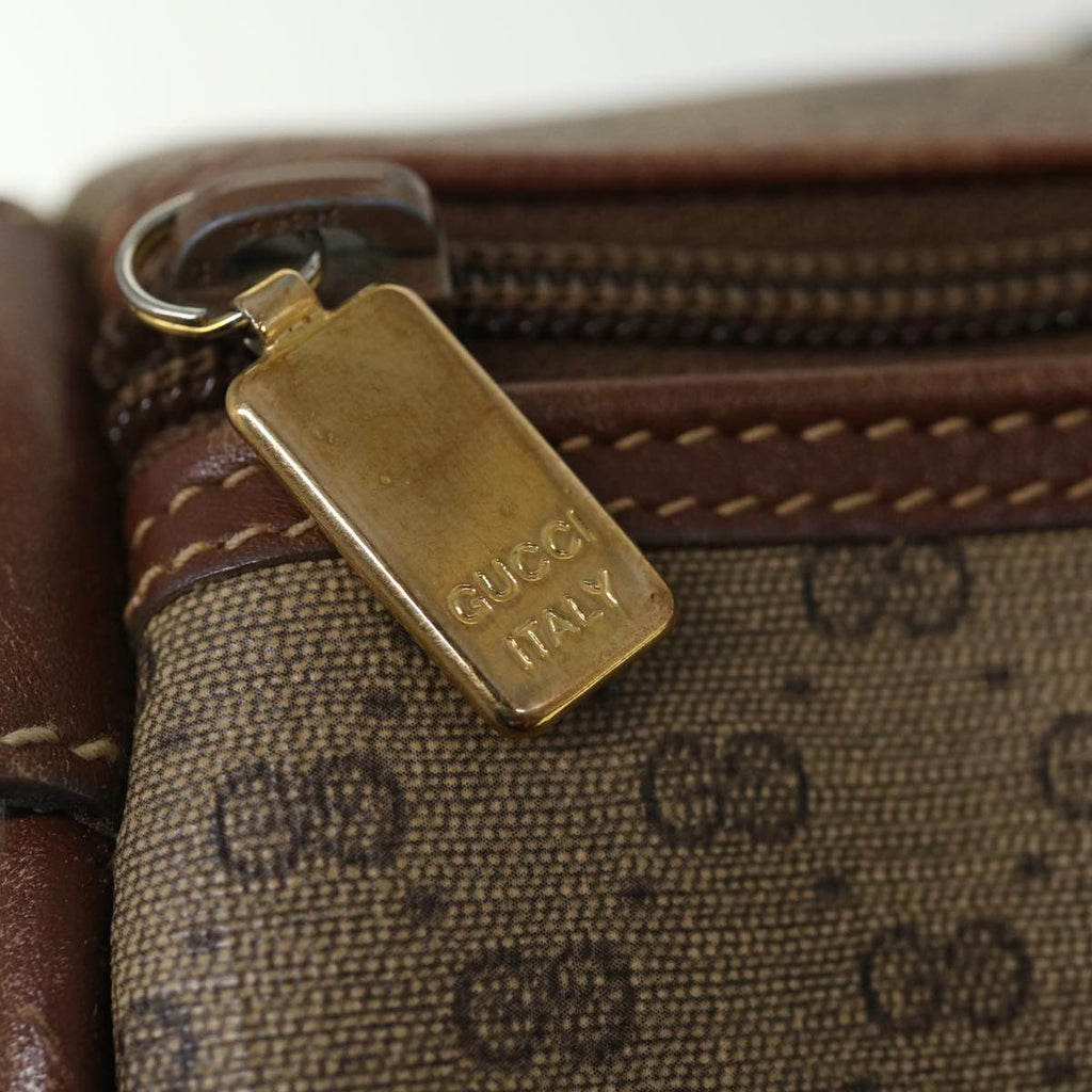 GUCCI Micro GG Supreme Shoulder Bag PVC Beige th4821