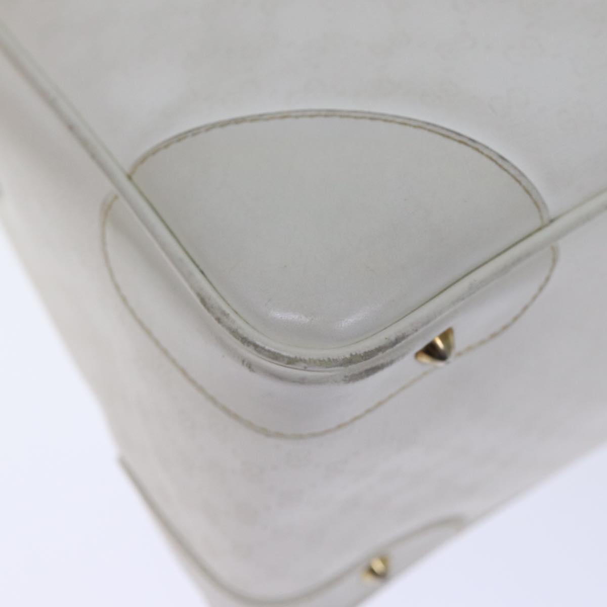 GUCCI Micro GG Canvas Hand Bag PVC 2way White 002 123 0167 th4828
