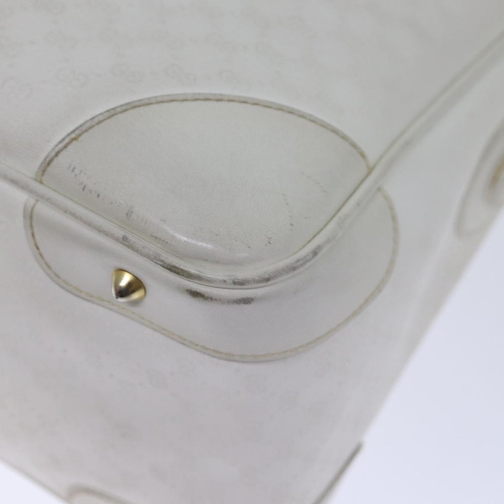 GUCCI Micro GG Canvas Hand Bag PVC 2way White 002 123 0167 th4828