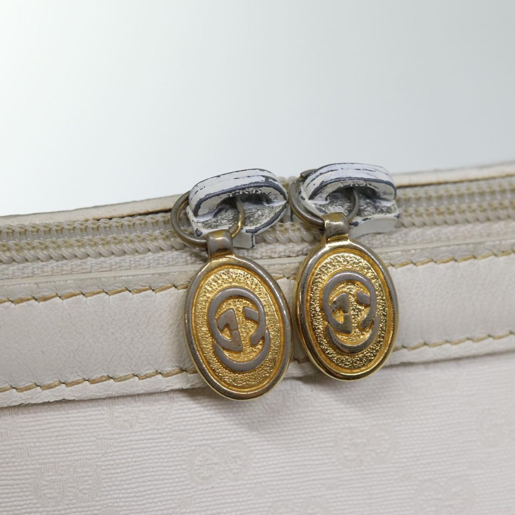 GUCCI Micro GG Canvas Hand Bag PVC 2way White 002 123 0167 th4828