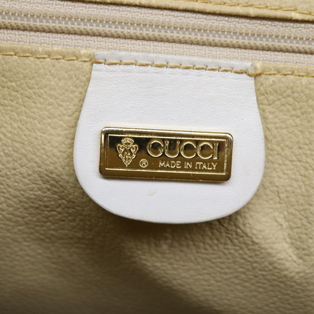 GUCCI Micro GG Canvas Hand Bag PVC 2way White 002 123 0167 th4828