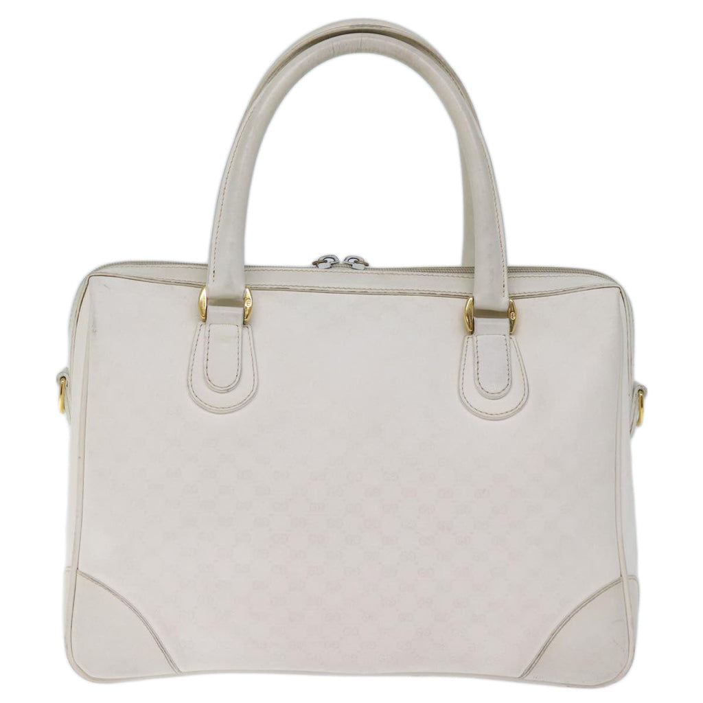 GUCCI Micro GG Canvas Hand Bag PVC 2way White 002 123 0167 th4828